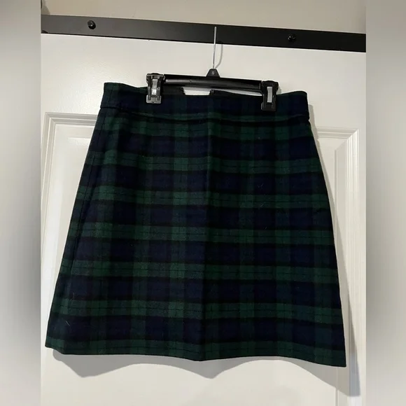 J.Crew Black Watch Plaid Wool Skirt - Picture 5 of 7